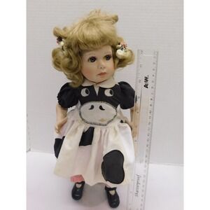 The Hamilton Collection Becky 14" Udderly Delightful Doll Porcelain Cow Theme